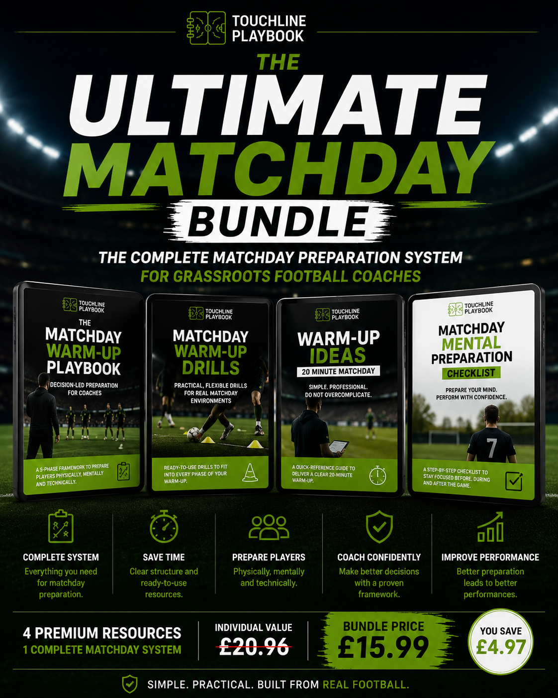 Ultimate Matchday Bundle PDF for grassroots football coaches