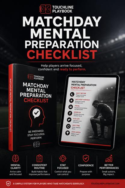 Football matchday mental preparation checklist PDF cover