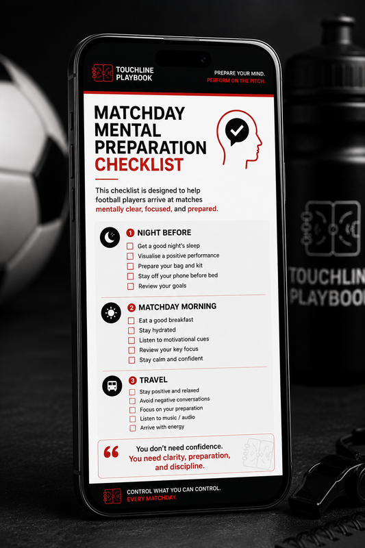 Matchday routine checklist for football players night before to kick-off